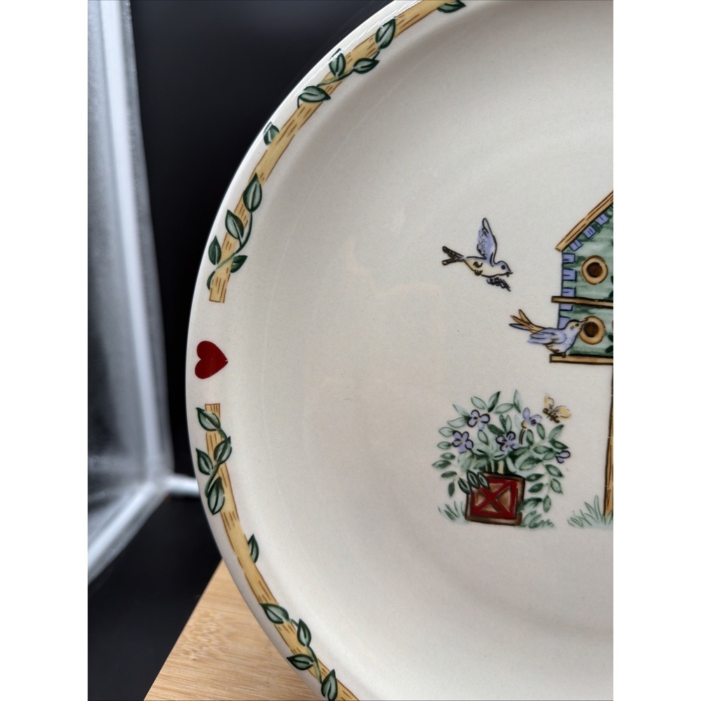 2 VTG Thomson/Casuals Pottery Birdhouse 10 1/4" Dinner Plates - Picture 3 of 7